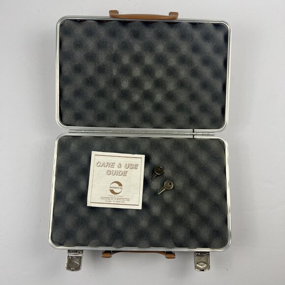 Doskocil Pistol Case Alligator Print Hard Shell VINTAGE 14"x9x4 with Keys - Picture 9 of 13